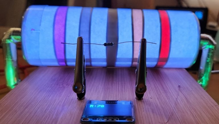 The Great Resistor lamp makes color codes readable