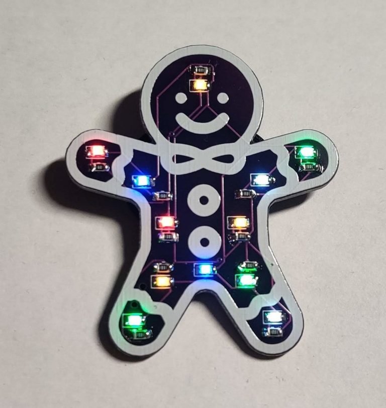 Tindie Blog | Gingerbread Man LED Badge