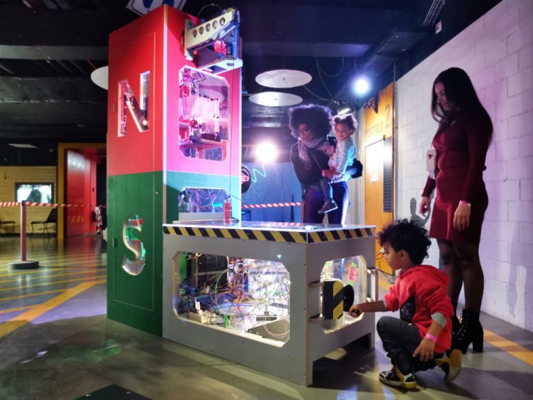 This interactive art installation is a study in magnetism