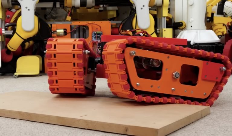 James Bruton improves his triangle-tracked tank