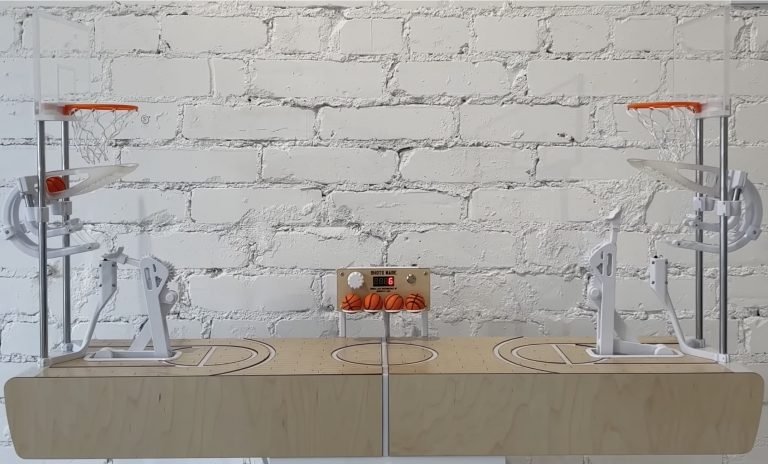 This basketball sculpture sinks shots for socialites