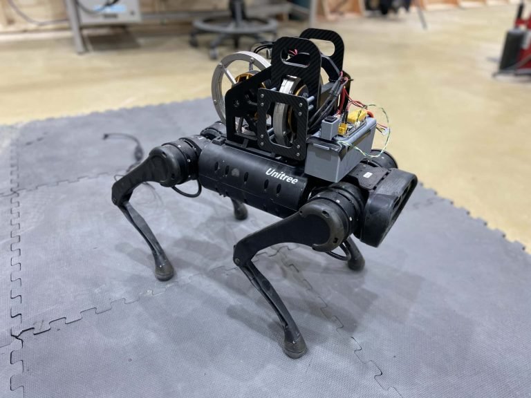 A Quadruped Robot Balancing On A Beam